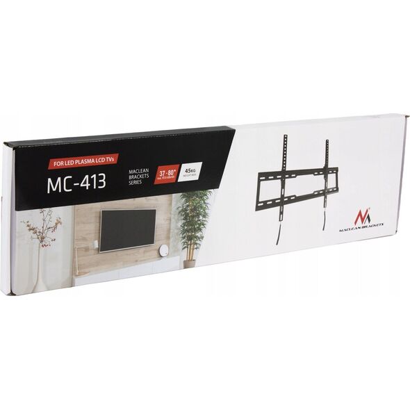 Maclean Uchwyt do TV Maclean, max VESA 600x400, 32-80", 45kg, reg. odchylenia +0°~-10°, MC-413 13342379 5902211134008