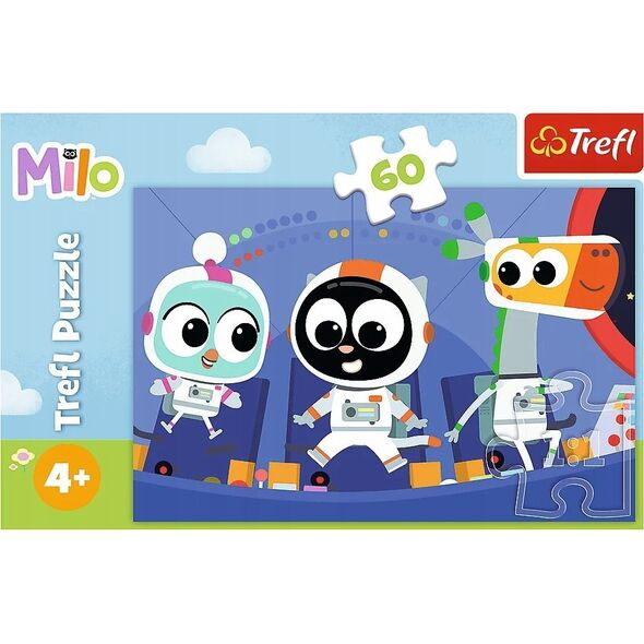 Trefl Puzzle 60 elementów Czas poznać Milo Kotek Milo 13400574 5900511173987