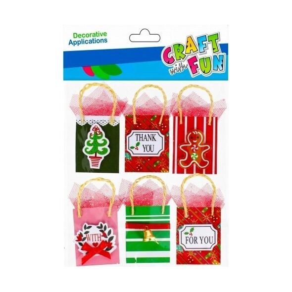 Craft with Fun OZDOBA BN NAKLEJKI PREZENT 6SZT CF PBH 12/144 13401799 5908275175629