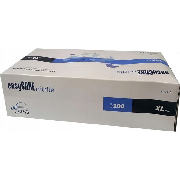 EasyCare Zarys easyCARE - Rękawiczki diagnostyczne, nitrylowe, bezpudrowe, niebieskie - XL 13405234 5907996823024