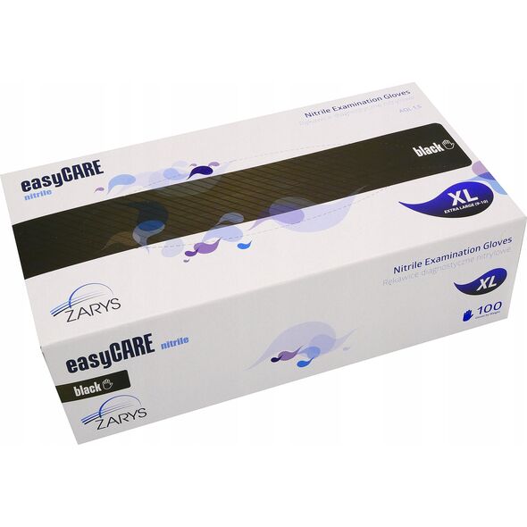 EasyCare Zarys easyCARE - Rękawiczki diagnostyczne, nitrylowe, bezpudrowe, czarne - XL 13405245 5907996844661