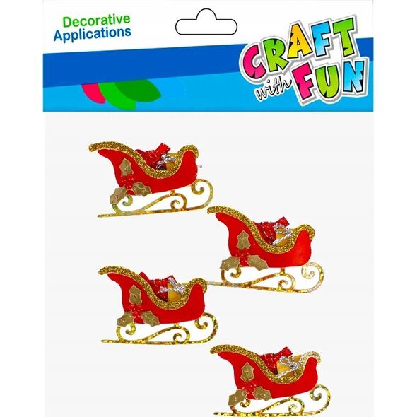 Craft with Fun OZDOBA BN NAKLEJKI SANIE 4SZT CF PBH 12/144 13410636 5908275175674