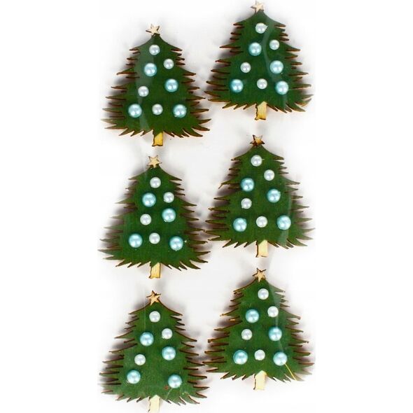 Craft with Fun OZDOBA BN DREW NAKLEJKA 3D CHOINK 6SZT CF 12/288 13410679 5908275174172