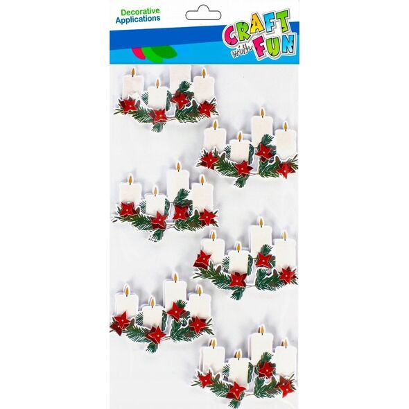 Craft with Fun OZDOBA BN NAKLEJKI 3D SWIECE 6SZT CF 12/288 13410814 5908275174066