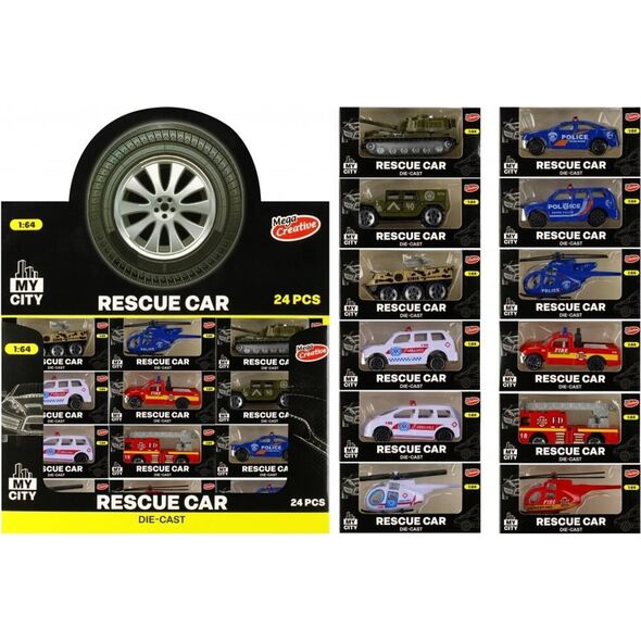 Mega Creative AUTO RATUNK MET 11X5X4 MOJE MIASTO MCN24/384/768 13433094 5904335882247