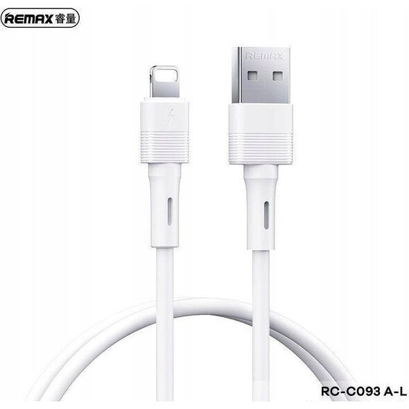 Kabel USB Remax KABEL REMAX LEYA SERIES RC-C093 2.4A USB/LIGHTNING 1M WHITE 13435505 6954851210801
