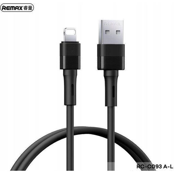 Kabel USB Remax KABEL REMAX LEYA SERIES RC-C093 2.4A USB/LIGHTNING 1M BLACK 13435510 6954851210795