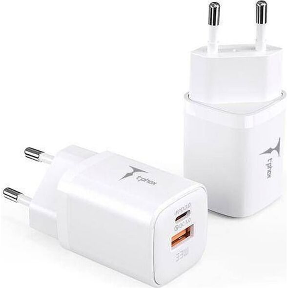 Ładowarka T-Phox ŁAD SIEC T-PHOX HANDY SERIES 33W T-PP08 USB/USB-C WHITE 13439638 6974670441040