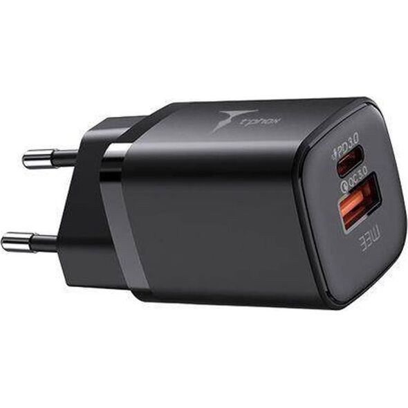Ładowarka T-Phox ŁAD SIEC T-PHOX HANDY SERIES 33W T-PP08 USB/USB-C BLACK 13439639 6974670441033