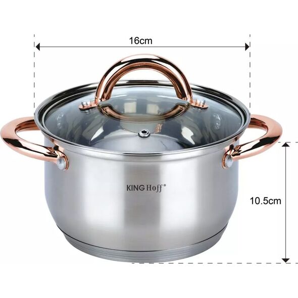 KingHoff GARNKI STALOWE 12 EL. KINGHOFF ROSEGOLD KH-1765 13439793 5908287217652