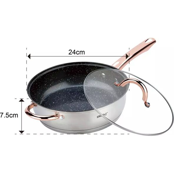 KingHoff GARNKI STALOWE 12 EL. KINGHOFF ROSEGOLD KH-1766 13439799 5908287217669