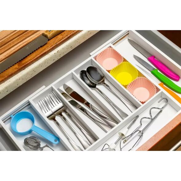 KingHoff WKŁAD ORGANIZER DO SZUFLADY NA SZTUĆCE ROZSUWANY 52/31X31CM KINGHOFF KH-1746 13439808 5908287217461