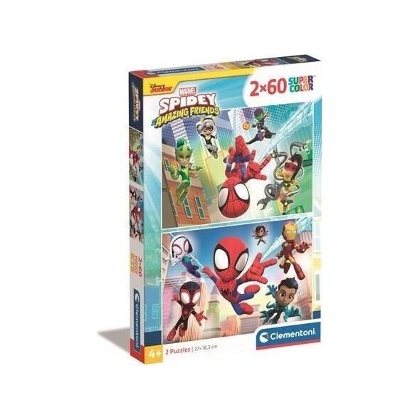 Clementoni PUZZLE 2X60 CLM 21625 SPIDEY AND FRIENDS PUD 13442322 8005125216253