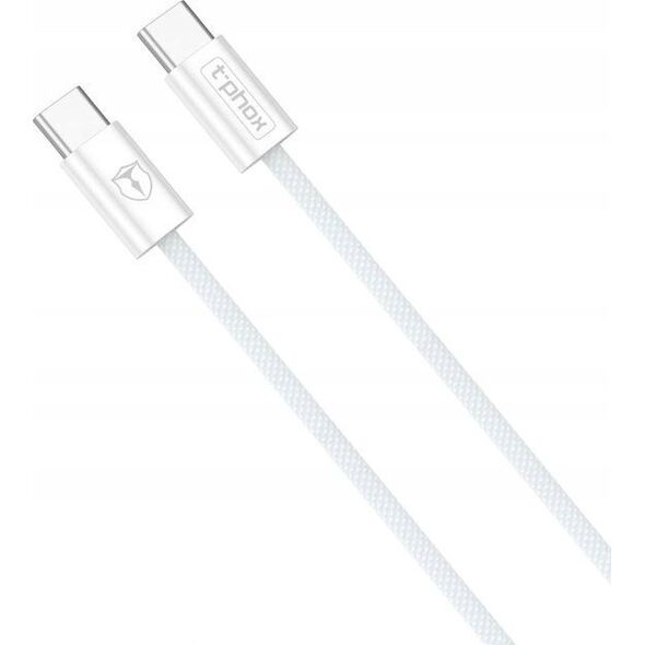Kabel USB T-Phox KABEL T-PHOX CC15 SERIES USB-C/USB-C 60W 3A 1M WHITE 13442846 6974670443136