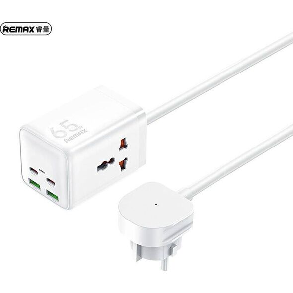 Ładowarka Remax ŁAD SIEC REMAX GAN POWER STRIP 65W RP-U157 2xUSB+2xUSB-C 1.5M WHITE 13450889 6954851221937