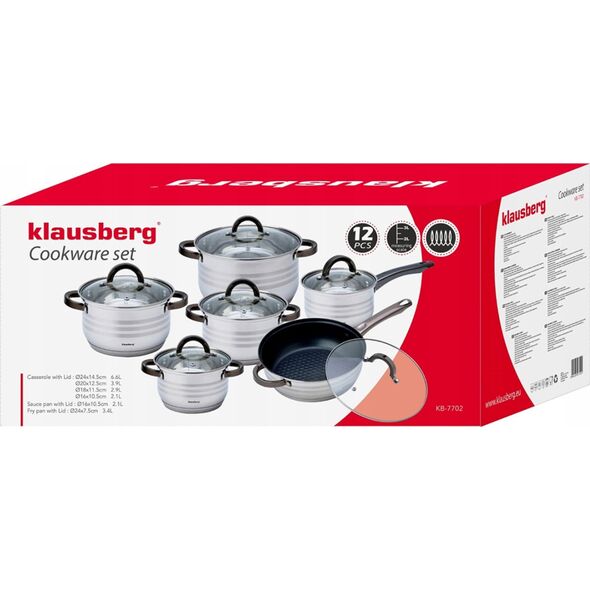 Klausberg GARNKI STALOWE 12 EL. 2.1/2.1/2.9/3.4/3.9/6.6L KLAUSBERG KB-7702 13452325 5908287277021