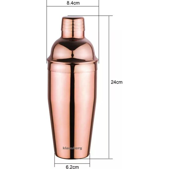 Klausberg SHAKER BARMAŃSKI DO DRINKÓW KOKTAJLI 750ML ROSEGOLD KLAUSBERG KB-7650 13452338 5908287276505