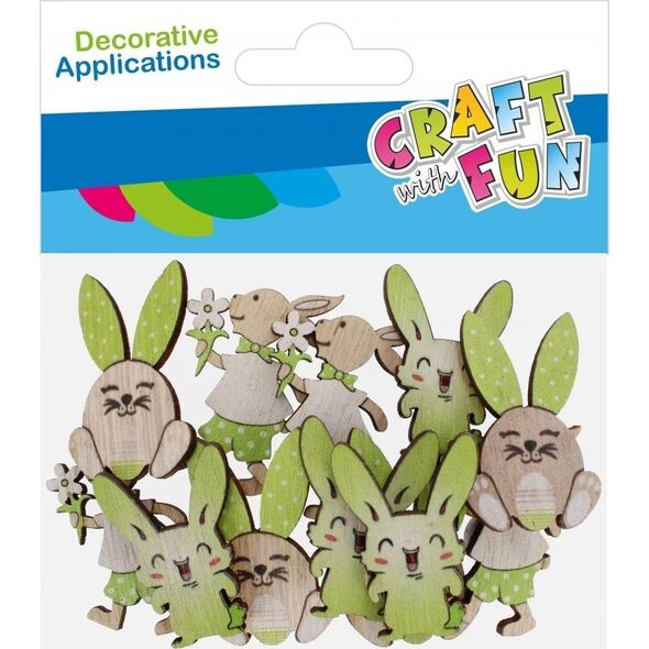Craft with Fun OZDOBA DEK DREW ZAJACZ SPRZYL 12SZT CF PBH12/288 13455786 5905523621426