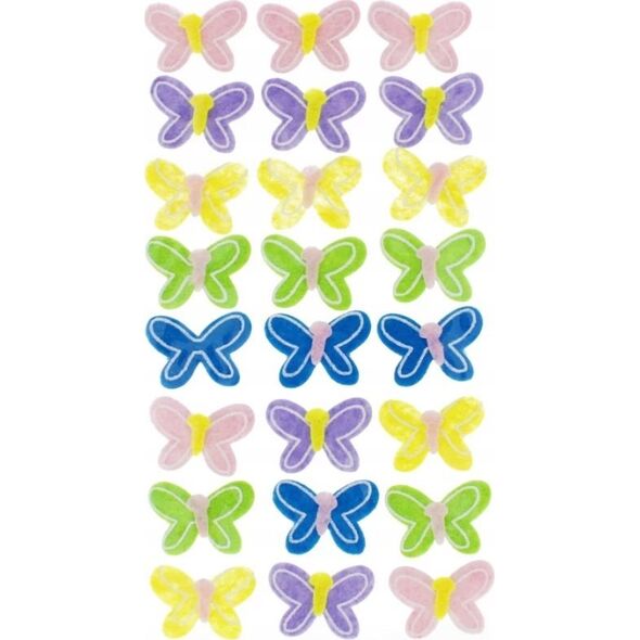 Craft with Fun OZDOBA DEK FILC MOTYLKI SPRZYL 24SZT CF 12/288 13455797 5905523621259
