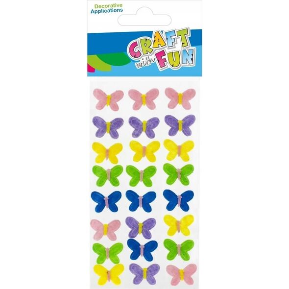 Craft with Fun OZDOBA DEK FILC MOTYLKI SPRZYL 24SZT CF 12/288 13455797 5905523621259