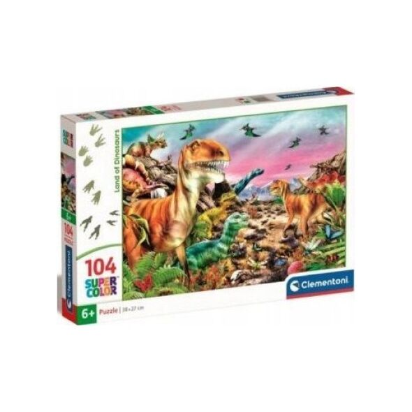Clementoni Clementoni Puzzle 104el Super Kraina Dinozaurów 25768 13456022 8005125257683