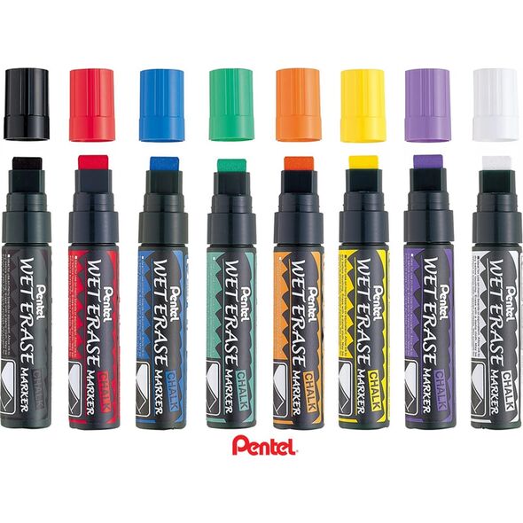 Pentel Marker kredowy Pentel Jumbo SMW56 czerwony, CZERWONY 13456242 4902506069962