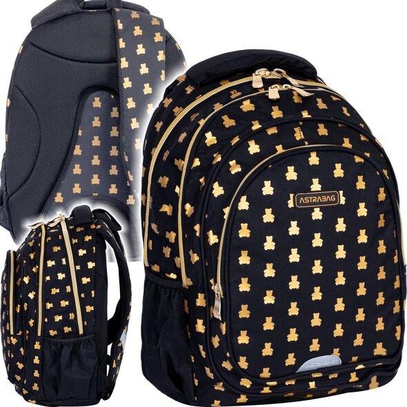 Astra Plecak dwukomorowy Astrabag Golden Teddy AB300 13464830 5901137224091