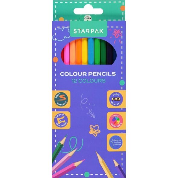 Starpak KREDKI OLO 12KOL SCHOOL STK PUD 12/144 13466247 5905523627961