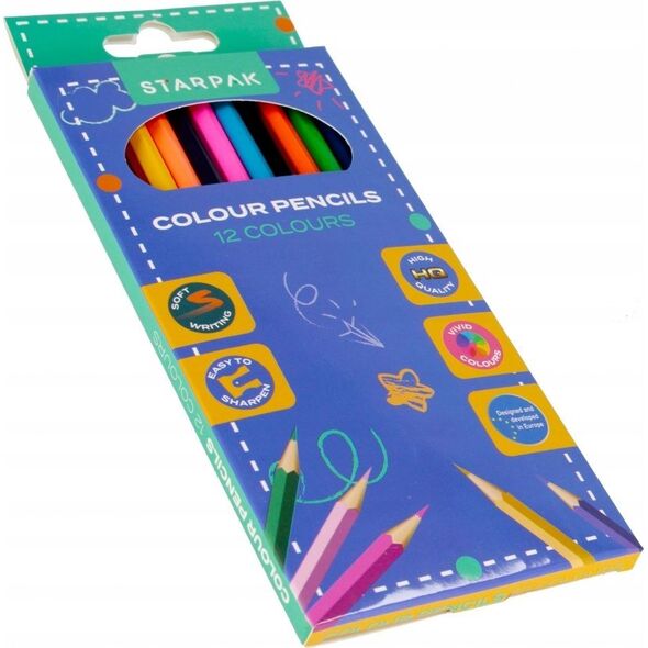 Starpak KREDKI OLO 12KOL SCHOOL STK PUD 12/144 13466247 5905523627961