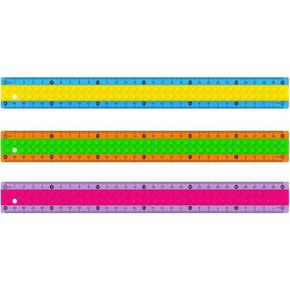 Piórnik PBS Connect Linijka plastikowa KEYROAD, w kształcie klocka Lego, 30cm, zawieszka 13467725 6941288746911
