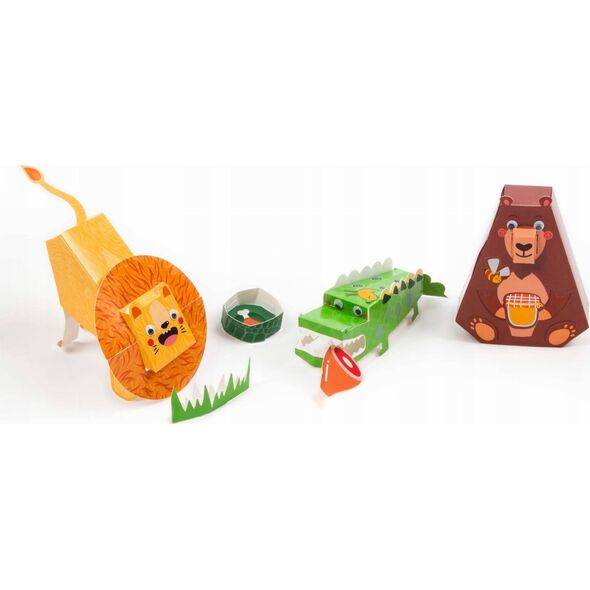 Derform ZEST KREAT FIGURKI 3D ZOO NAKLEJ 180X260 KIDEA 13469556 5901130104536