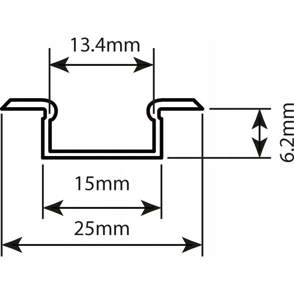 Taśma LED Prescot Prescot profil LED MICRO-K-ALU-MLC-1M 1m mleczny podtynkowa anodowany COM 13476347 5903684856251