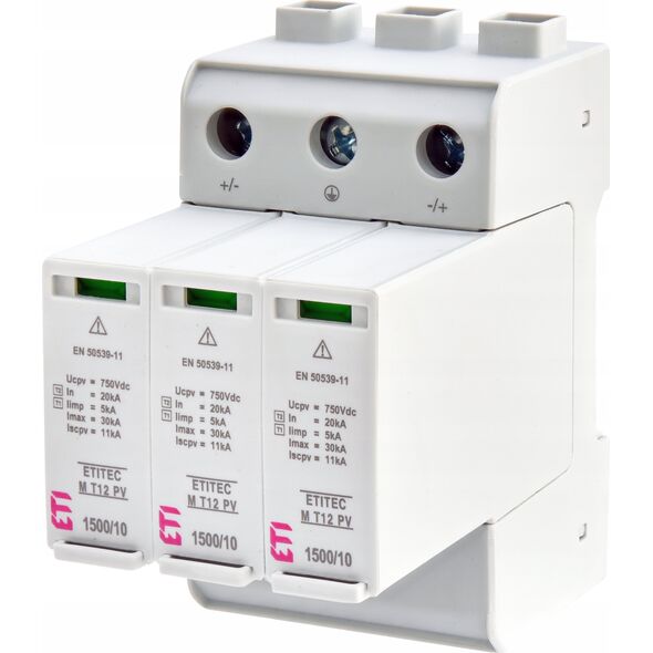 Etipo Ogranicznik przepięć ETI Polam ETITEC M T1 T2 B C 002440513 do systemów PV M T12 1500/12,5 Y 13477086 3838895839378