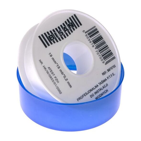 Bisan Profesjonalna taśma Bisan B870702 P.T.F.E 0,20mm/19mm/15mb niebieska 13477258 5903978707023
