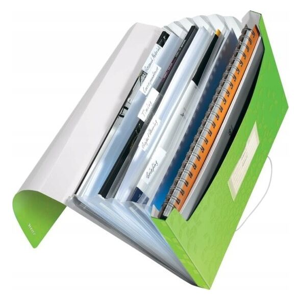 Leitz Teczka z 6 przegr�d PP Leitz WOW zielon 13479150 4002432123339