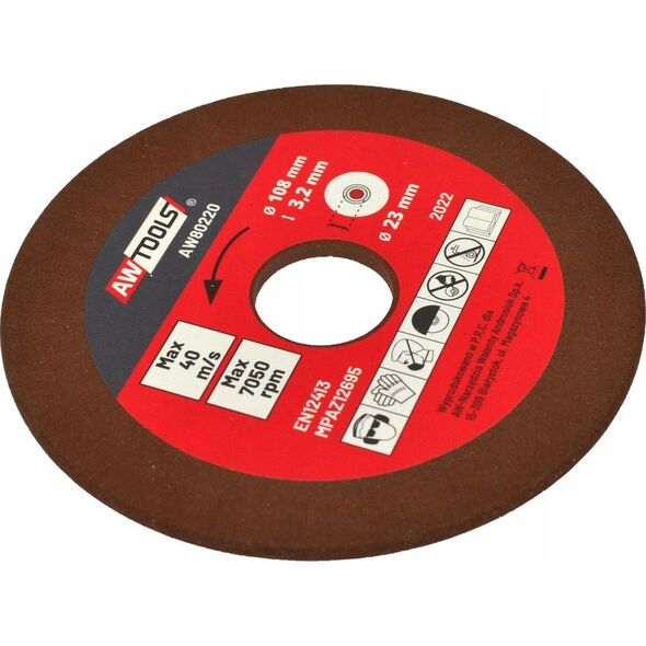 AWTools AWTOOLS TARCZA DO OSTRZENIA ŁAŃCUCHA 108x23,2x3,2 mm 13489853 5903678612153