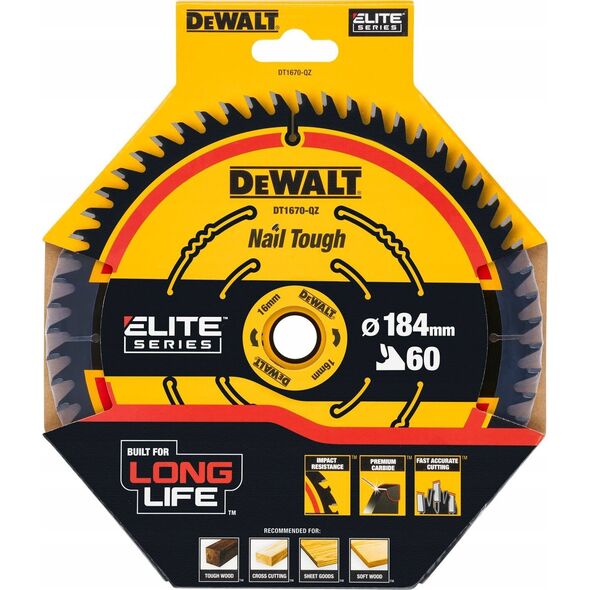 Dewalt tarcza elite csb 184 x 16mm 60t 13497159 5035048537053