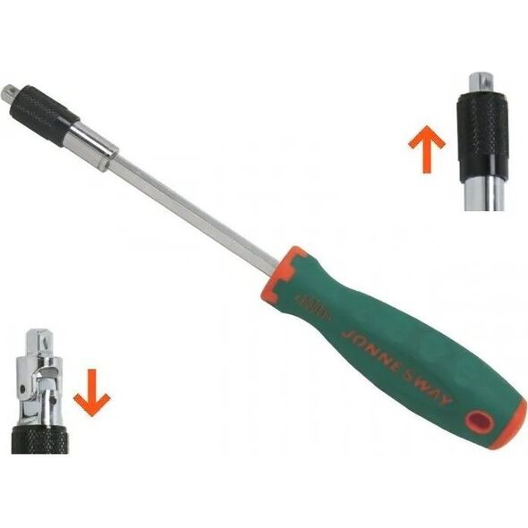 Jonnesway JONNESWAY WKRĘTAK NASADEK 1/4" Z PRZEGUBEM I BLOKADĄ 13500463 4719152169393