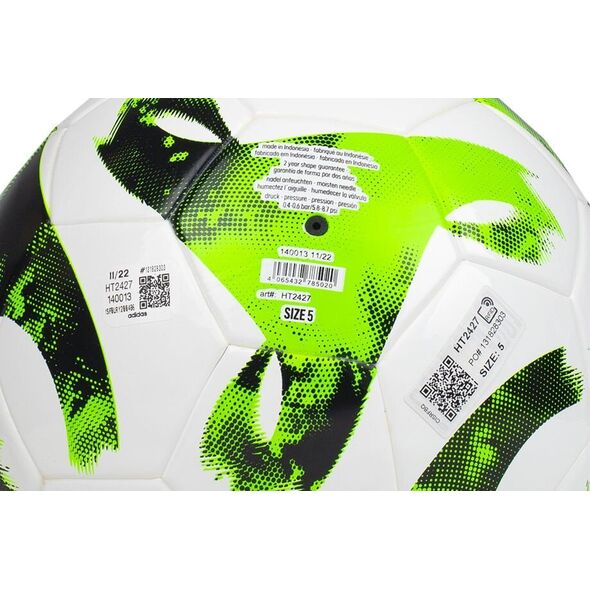 Adidas Piłka nożna adidas Tiro Junior 350 League biało-zielona HT2427 5 13503311 4065432785020