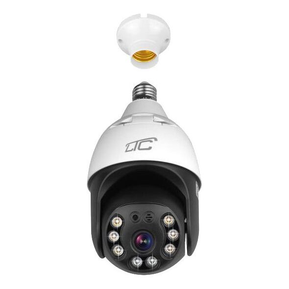 Kamera IP LTC Zewnętrzna kamera obrotowa żarówka E27 Wi-Fi LTC VISION KAM35 5 Mpix 13506346 5902270781991