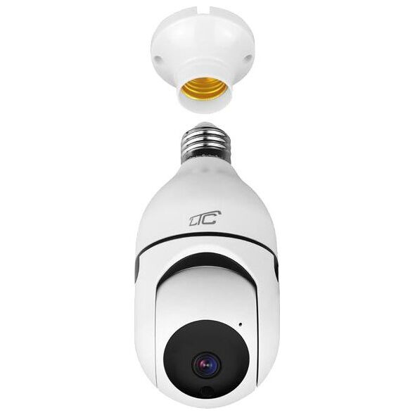 Kamera IP LTC Wewnętrzna kamera obrotowa żarówka E27 Wi-Fi LTC VISION KAM34 3 Mpix 13506353 5902270782011