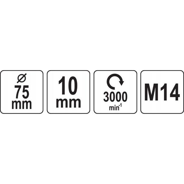 Yato YATO DYSK FILC POLERSKI  75x10mm  M14 13507489 5906083092435