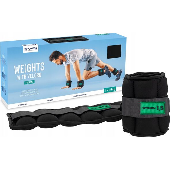Spokey Obciążenia na rzep neoprenowe 1,5 kg Spokey FORM 13507975 5905339419460