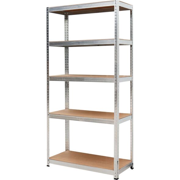 AWTools AWTOOLS REGAŁ 5 PÓŁEK 180x90x40 NOŚNOŚĆ 200KG / 4.0MM - WCISKANY SZYBKI MONTAŻ 13508484 5903678616083