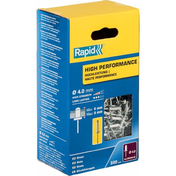 Zszywacz Rapid nity wzmocnione o4 12mm alu 500pcs box 13516079 4051661035180