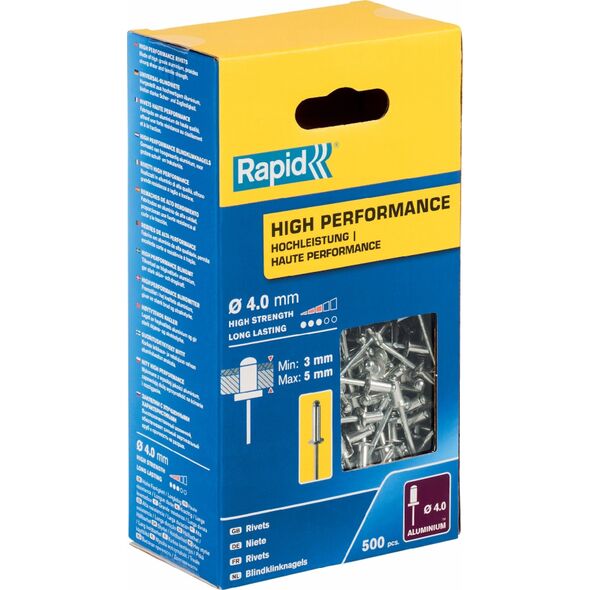 Zszywacz Rapid nity wzmocnione o4 8mm alu 500pcs box 13516081 4051661035166