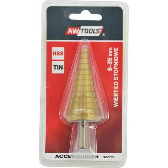 Wiertło AWTools AWTOOLS WIERTŁO STOPNIOWE HSS-TIN / 6-35mm 13520263 5903678615222