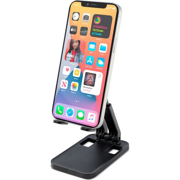 Podstawka Hurtel Składana podstawka stojak na telefon tablet do 12.9'' czarny Składana podstawka stojak na telefon tablet do 12.9'' czarny 13521664 9145576277867