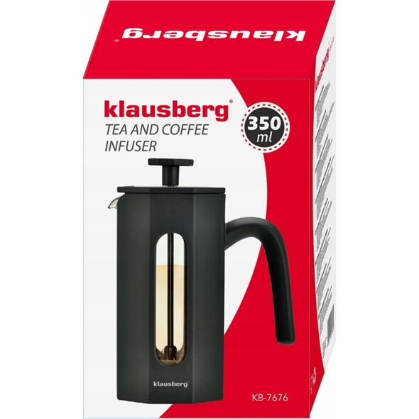 Klausberg ZAPARZACZ TŁOKOWY DO KAWY/HERBATY Z 350ml KLAUSBERG KB-7676 13525780 5908287276765