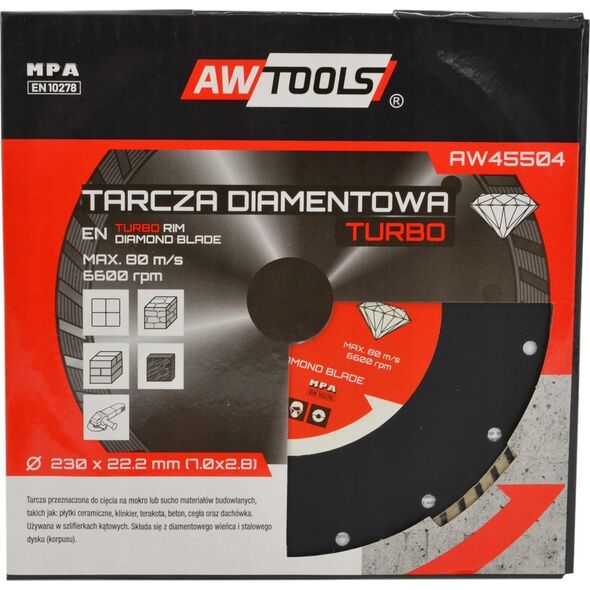 AWTools AWTOOLS TARCZA DIAMENTOWA 350x32-25,4-22,2 / TURBO 13528667 5903678616618